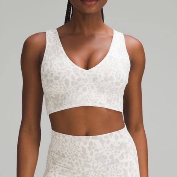 TWO Lululemon Align Bra B/C cup, Cheetah Camo Antique White Multi & Grey size 8 - Picture 14 of 16